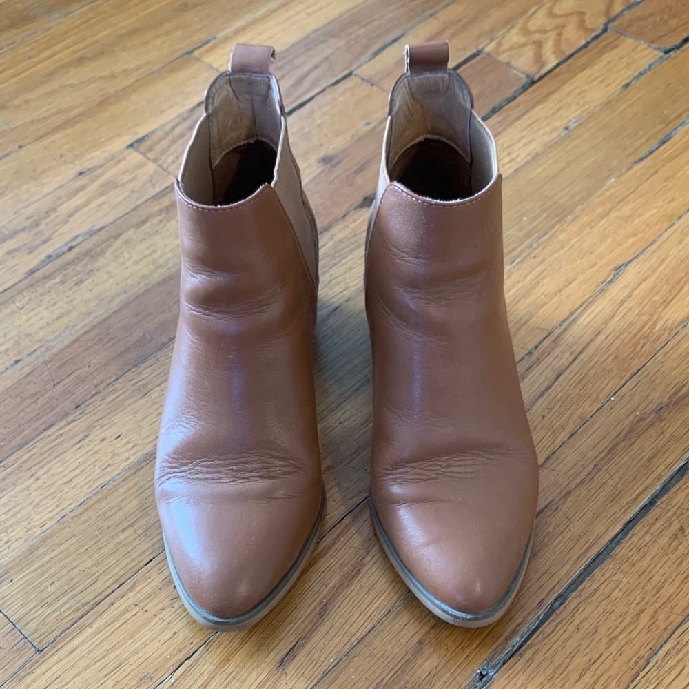 Everlane Tan Leather Ankle Booties